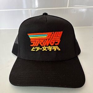 Billy Strings merchandise. Black. Snapback trucker hat.